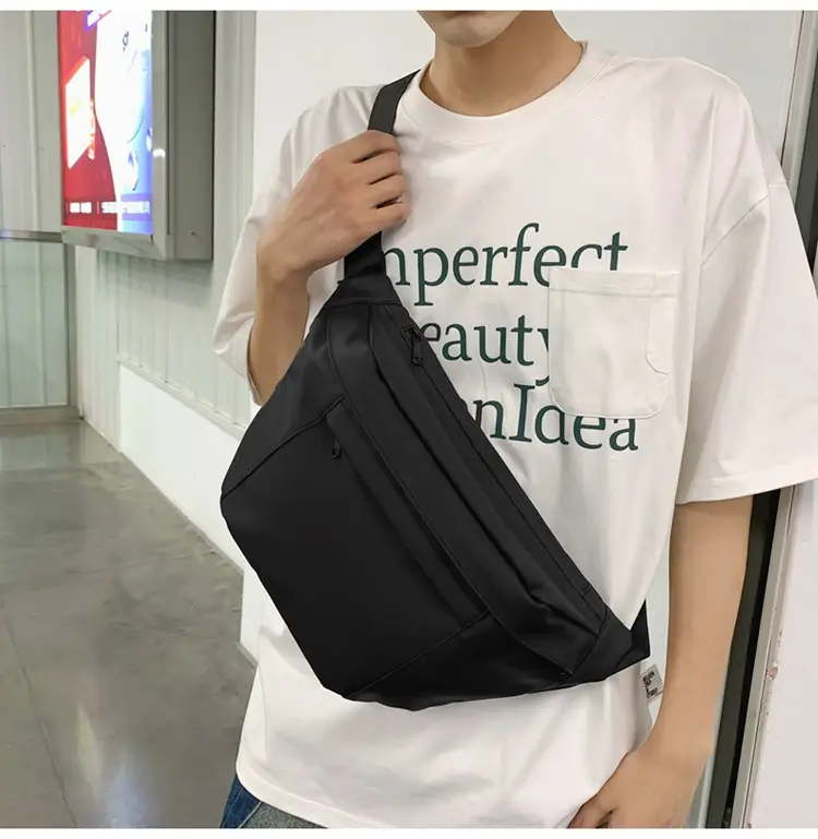 Men's Black Crossbody Bag Large Capacity Casual 2024 — feature 11
