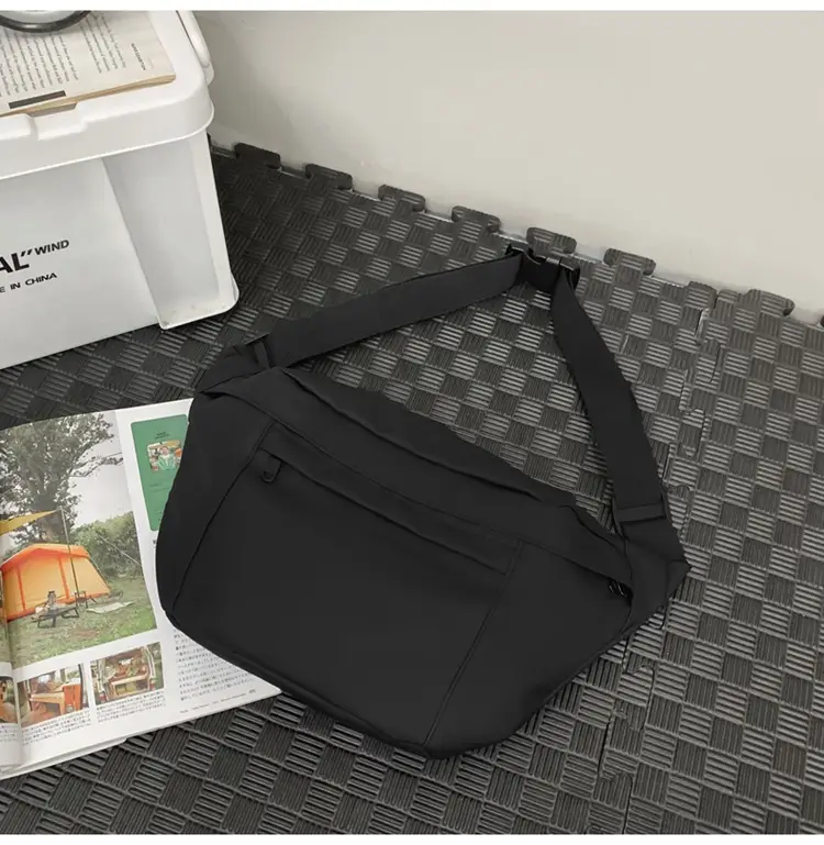 Men's Black Crossbody Bag Large Capacity Casual 2024 — feature 25