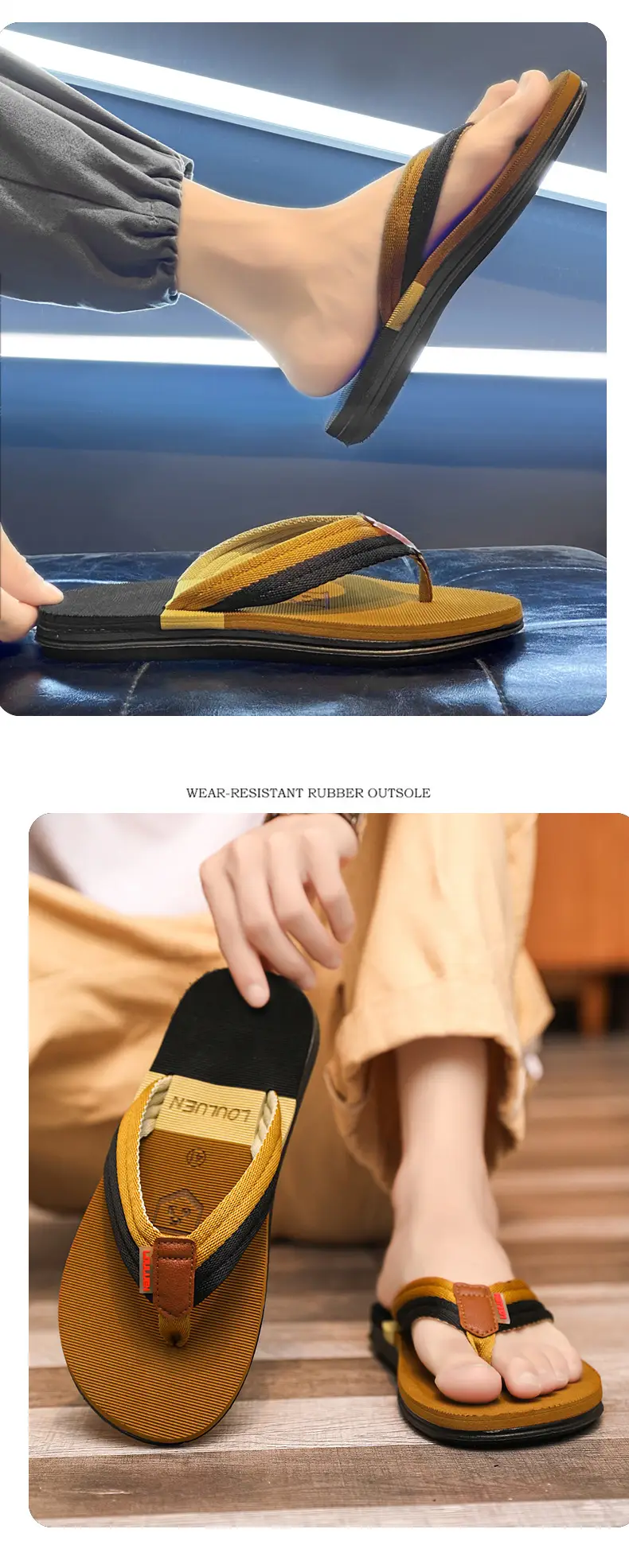 Summer fashion net red woven flip-flops for foreign trade plus size flat heel home leisure flip-flops — feature 12