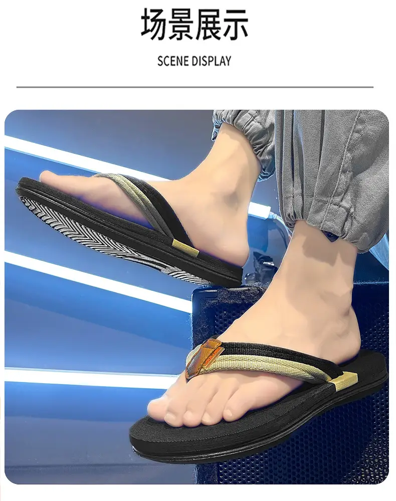 Summer fashion net red woven flip-flops for foreign trade plus size flat heel home leisure flip-flops — feature 9