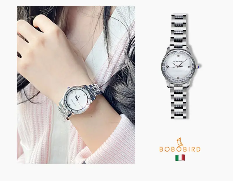 Elegant Stainless Steel Women's Watch with Blue Dial — feature 9