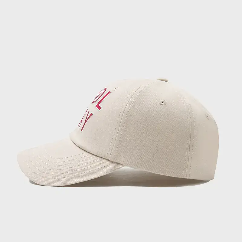 White Vintage Letter Baseball Cap for Men Women