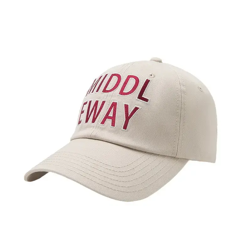 White Vintage Letter Baseball Cap for Men Women