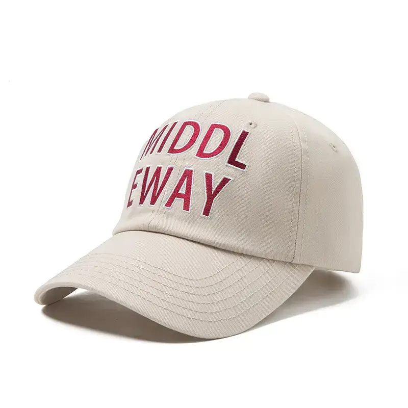 White Vintage Letter Baseball Cap for Men Women