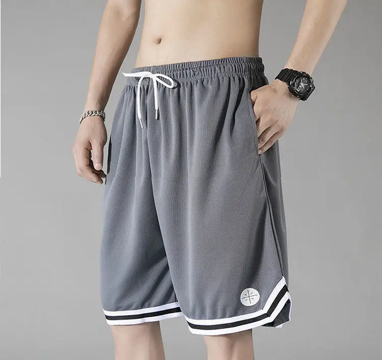 Men China Brand Mesh Ice Silk Shorts Black White — feature 6
