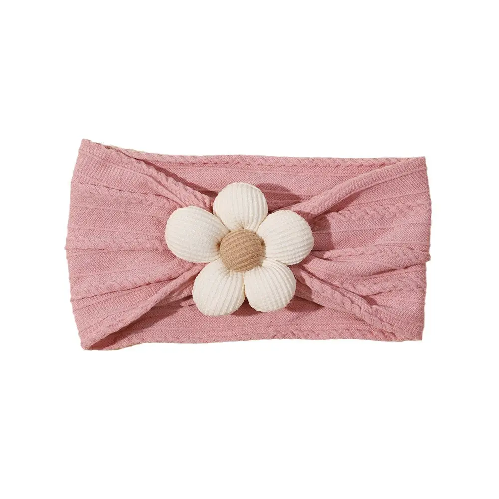 Five-Petal Flower Baby Hair Belt with Pearl Centerpiece - Image 20