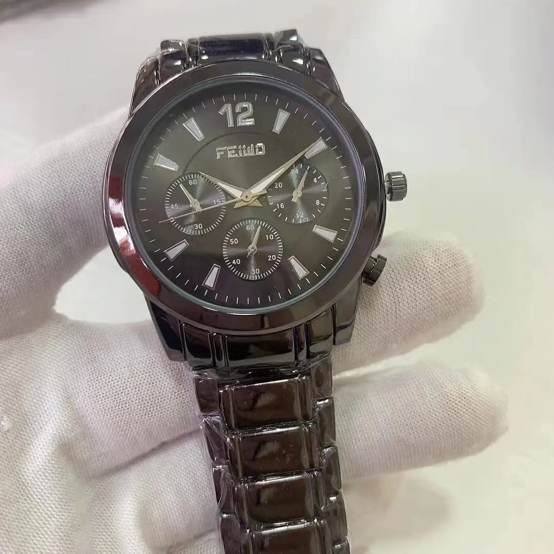 Men's Black Luminous Quartz Watch with 6 Needle & Waterproof Design — feature 7