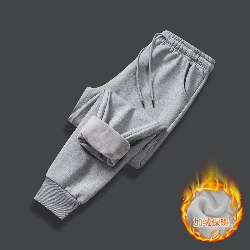 2025 Winter Sweatpants for Men Large Loose Fleece Lined - Image 9