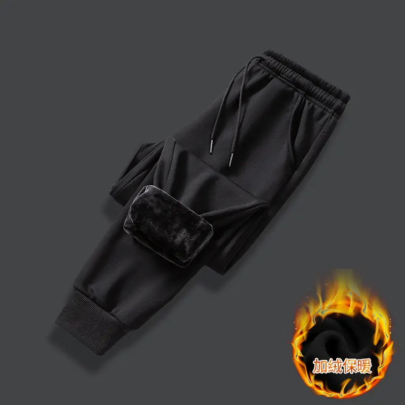 2025 Winter Sweatpants for Men Large Loose Fleece Lined - Image 4