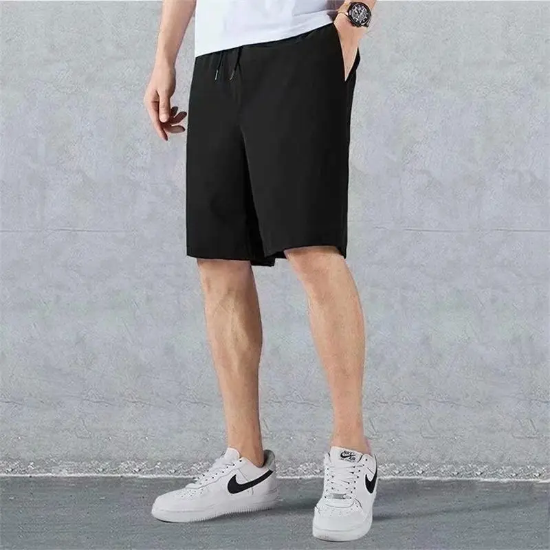 Men Ice Mesh Shorts White Quick Dry Sports Pants