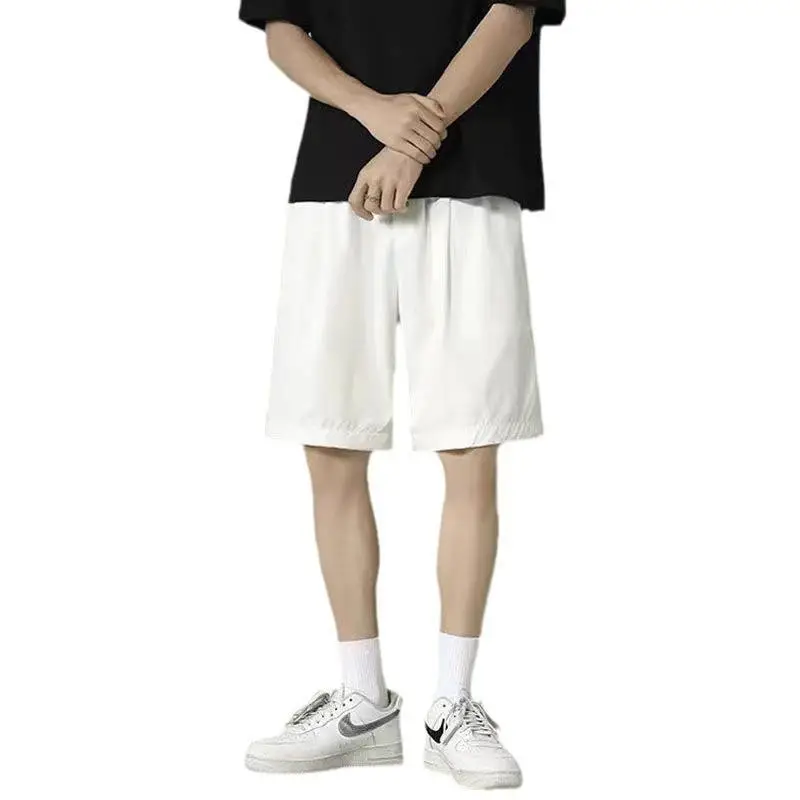 Men Ice Mesh Shorts White Quick Dry Sports Pants