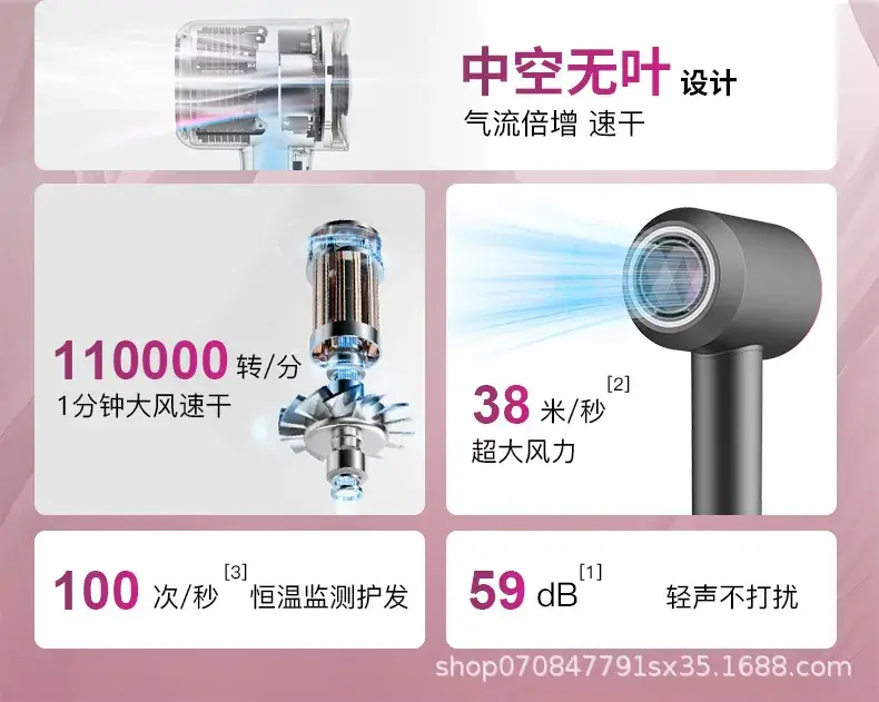 High-Speed Hair Dryer with Negative Ion & Silent Operation — feature 2