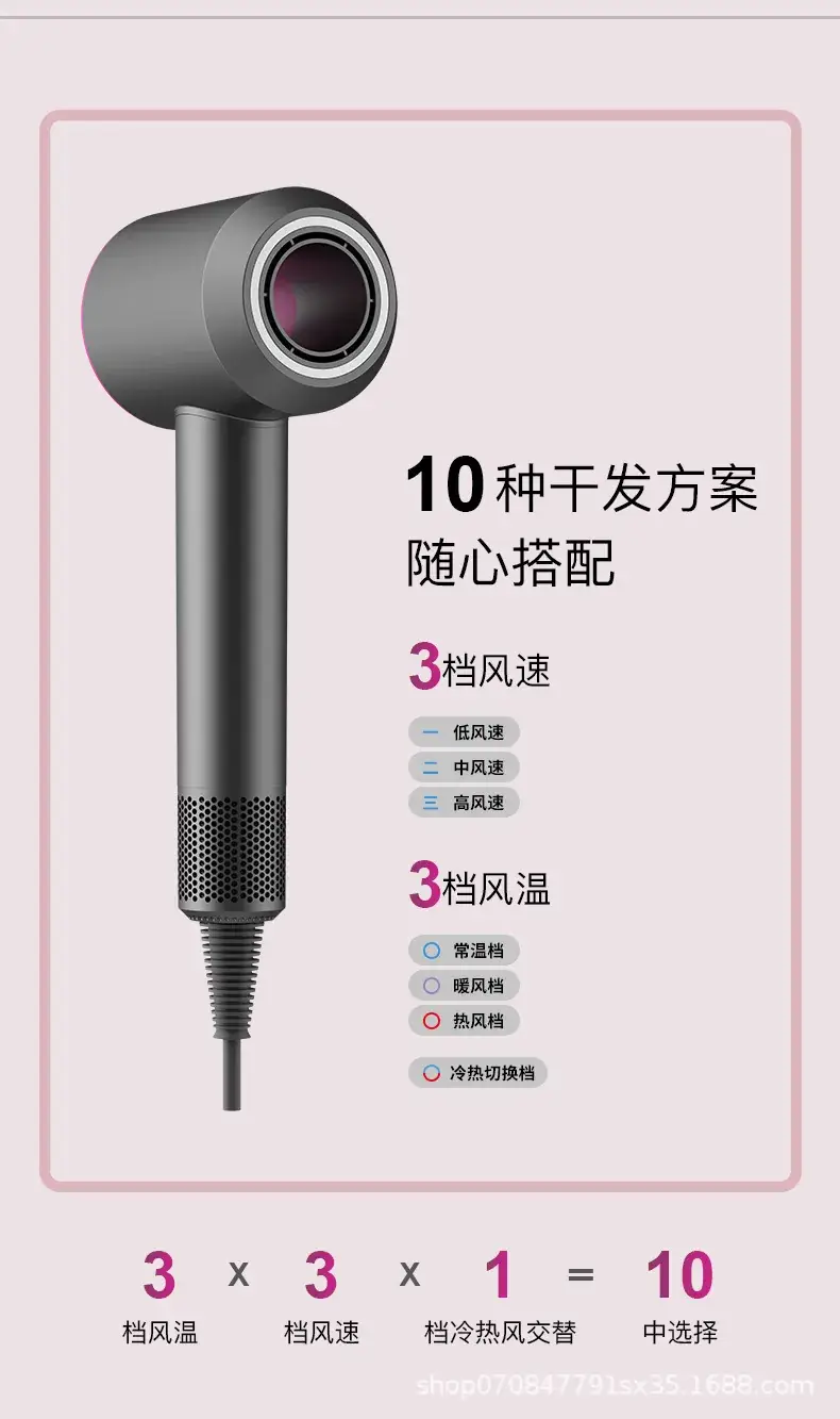 High-Speed Hair Dryer with Negative Ion & Silent Operation — feature 6