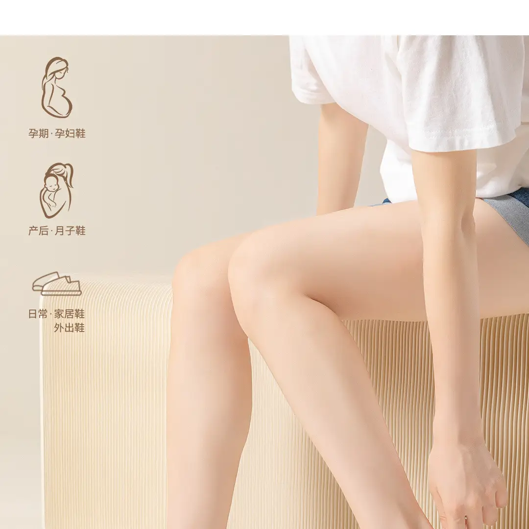 Moon Shoes Spring and Summer Thin May and June Bag Heel Pregnant Women's Shoes Breathable Non-slip Pregnant and Postpartum Cotton Slippers for Women in Summer — feature 3