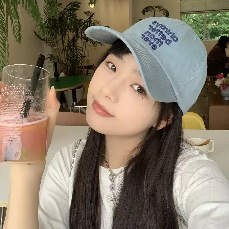 Korean Style Black Embroidered Cap Women Men