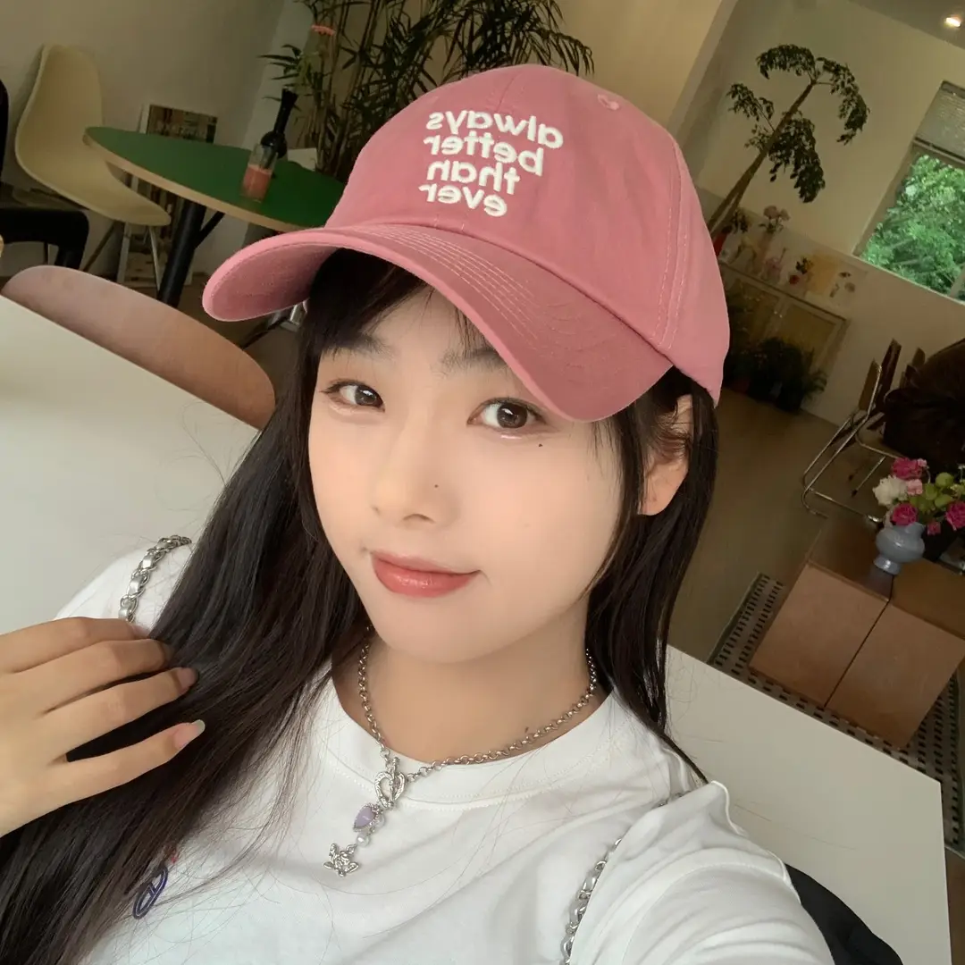 Korean Style Black Embroidered Cap Women Men