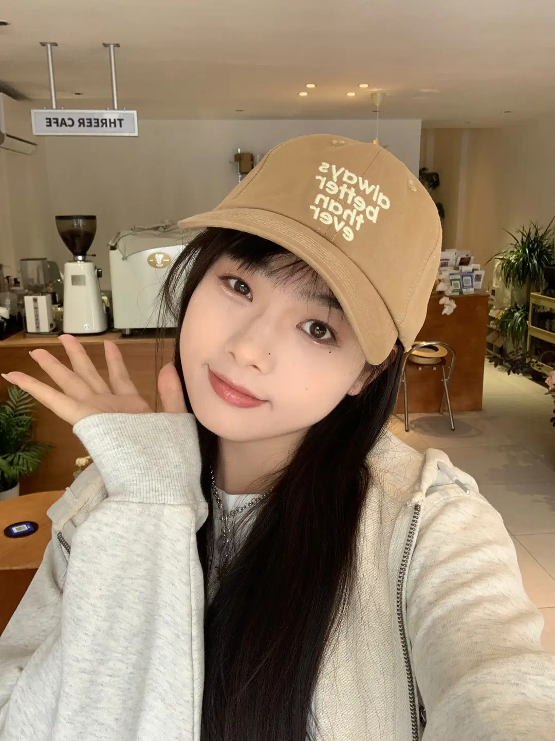 Korean Style Black Embroidered Cap Women Men