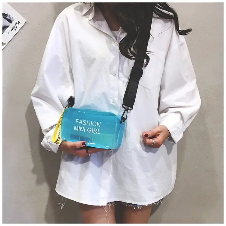 2024 New Small Square Jelly Bag Transparent Beach Shoulder Portable Fashion Crossbody Women's Bag Small Bag Simple Trend — feature 4