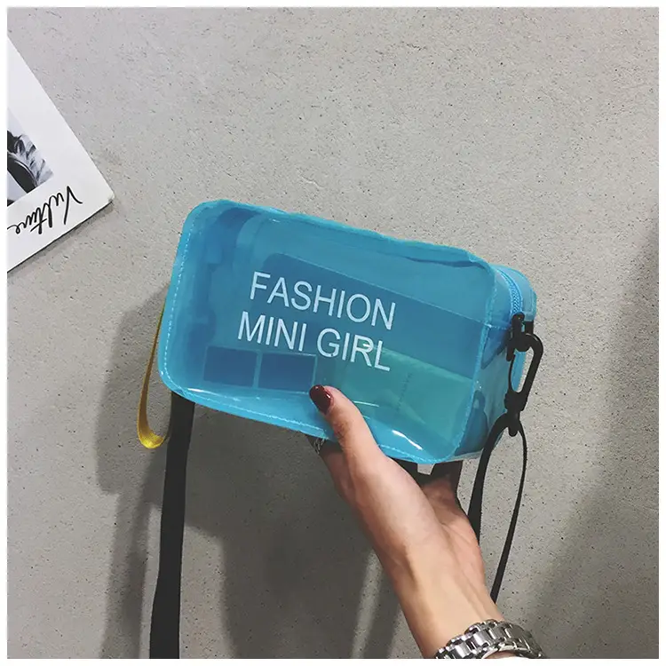 2024 New Small Square Jelly Bag Transparent Beach Shoulder Portable Fashion Crossbody Women's Bag Small Bag Simple Trend — feature 6