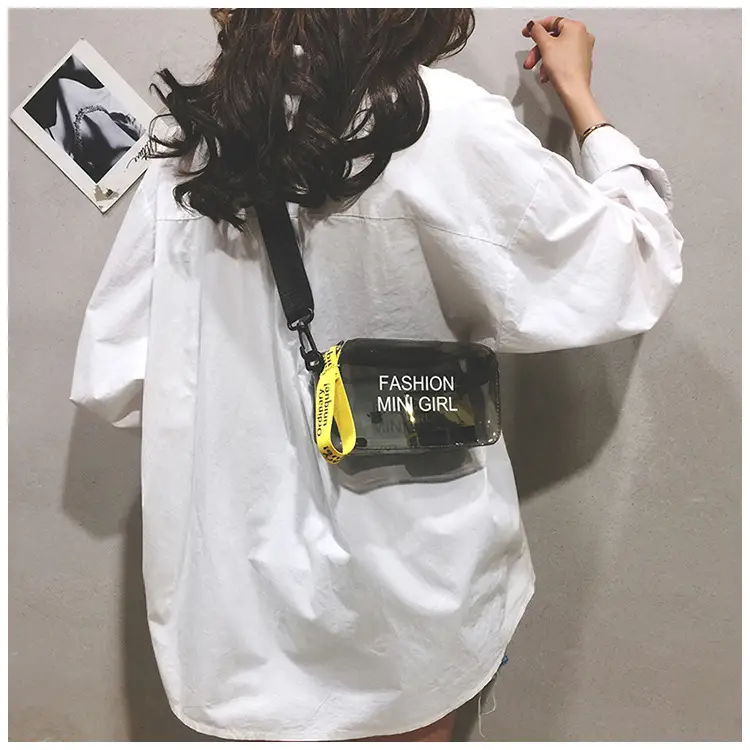 2024 New Small Square Jelly Bag Transparent Beach Shoulder Portable Fashion Crossbody Women's Bag Small Bag Simple Trend — feature 7