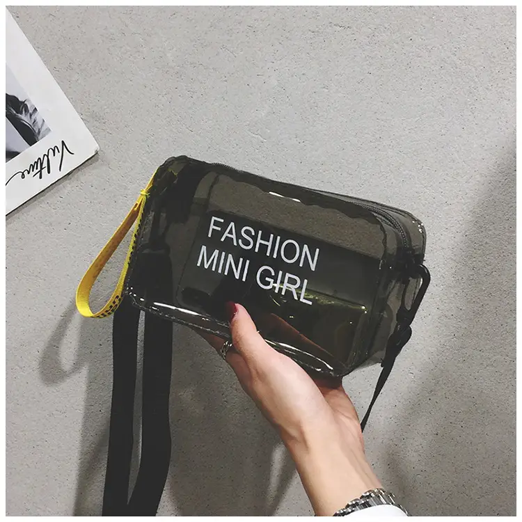 2024 New Small Square Jelly Bag Transparent Beach Shoulder Portable Fashion Crossbody Women's Bag Small Bag Simple Trend — feature 9