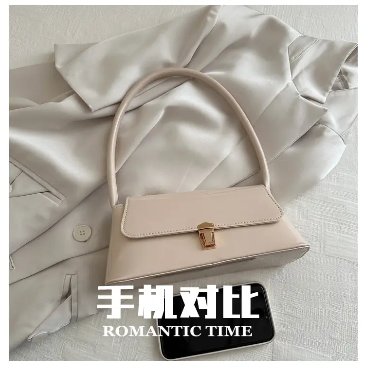 Women's Silver Crossbody Bag with Gold Clasp — feature 33