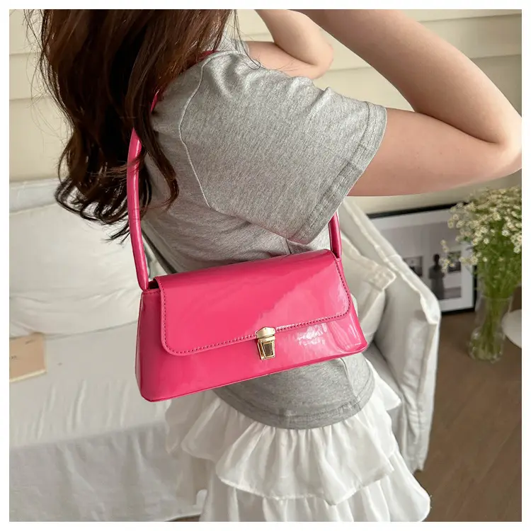 Women's Silver Crossbody Bag with Gold Clasp — feature 42