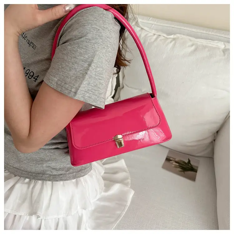 Women's Silver Crossbody Bag with Gold Clasp — feature 44