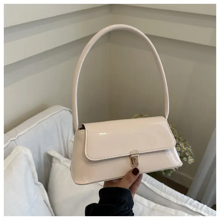 Women's Silver Crossbody Bag with Gold Clasp — feature 61