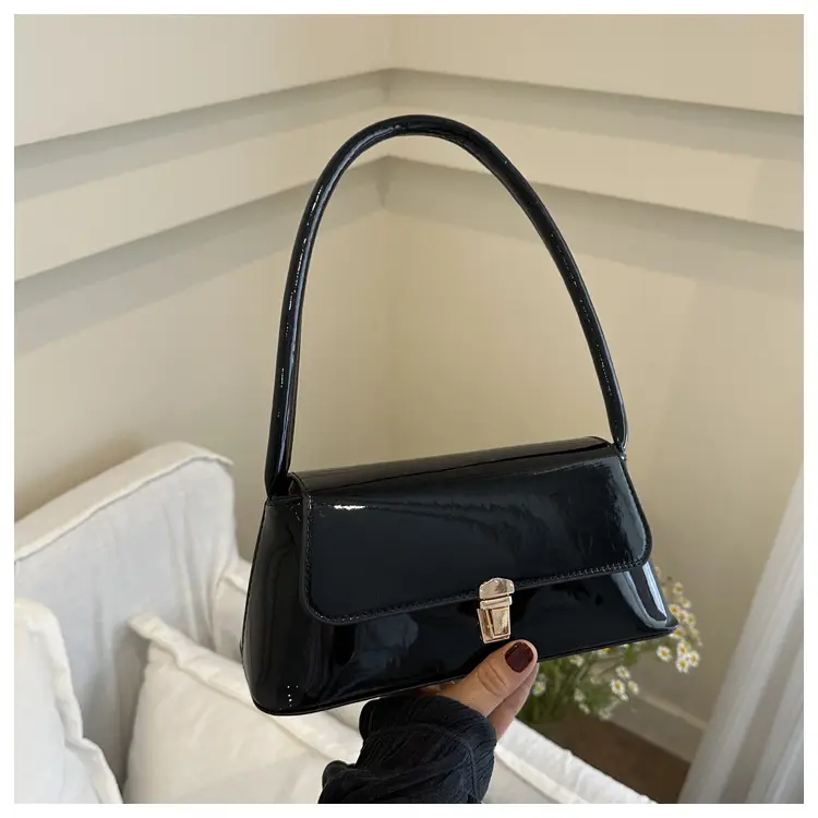 Women's Silver Crossbody Bag with Gold Clasp — feature 64