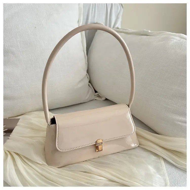 Women's Silver Crossbody Bag with Gold Clasp — feature 67