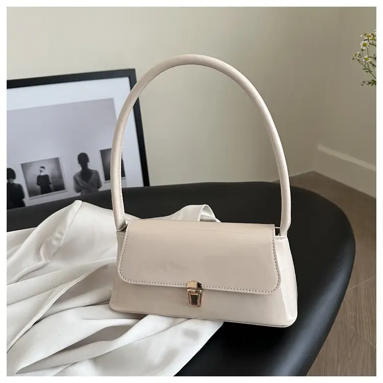 Women's Silver Crossbody Bag with Gold Clasp — feature 74
