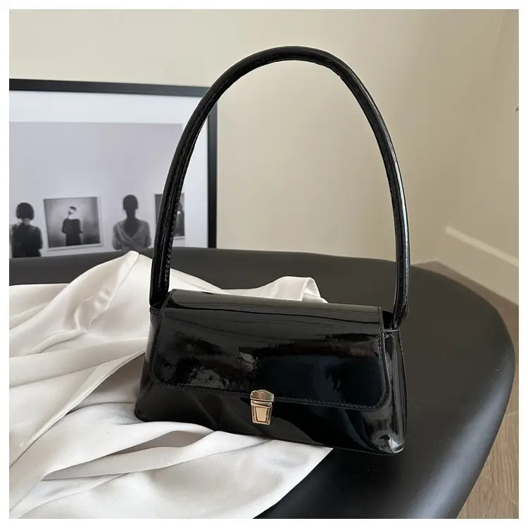 Women's Silver Crossbody Bag with Gold Clasp — feature 75
