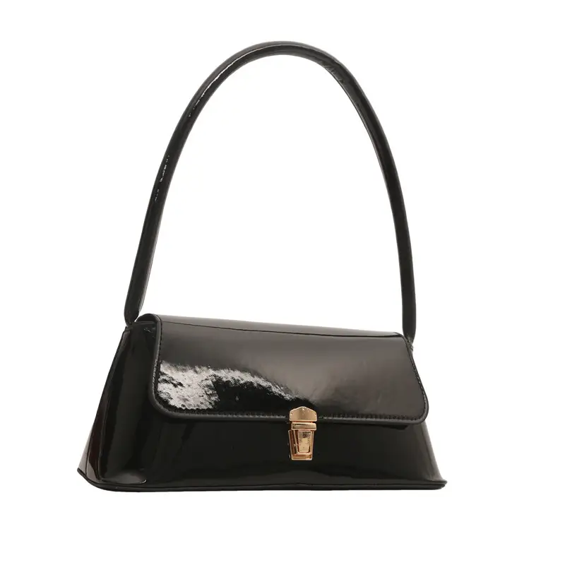 Women's Silver Crossbody Bag with Gold Clasp - Image 2