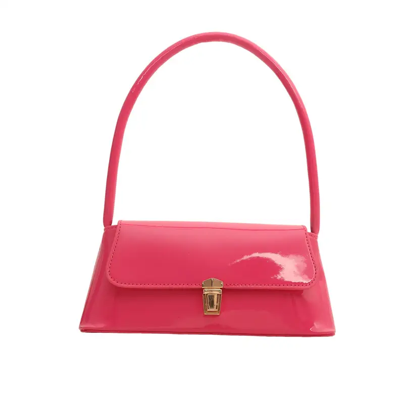Women's Silver Crossbody Bag with Gold Clasp - Image 4