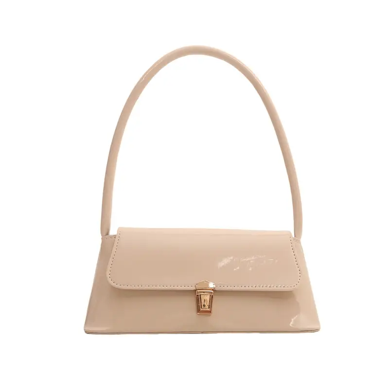 Women's Silver Crossbody Bag with Gold Clasp - Image 5