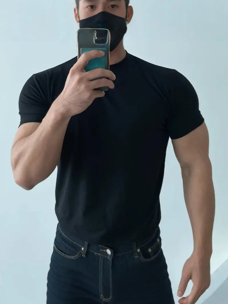Men's White Fitness T-Shirt Short Sleeve Sweat Absorbing - Image 15