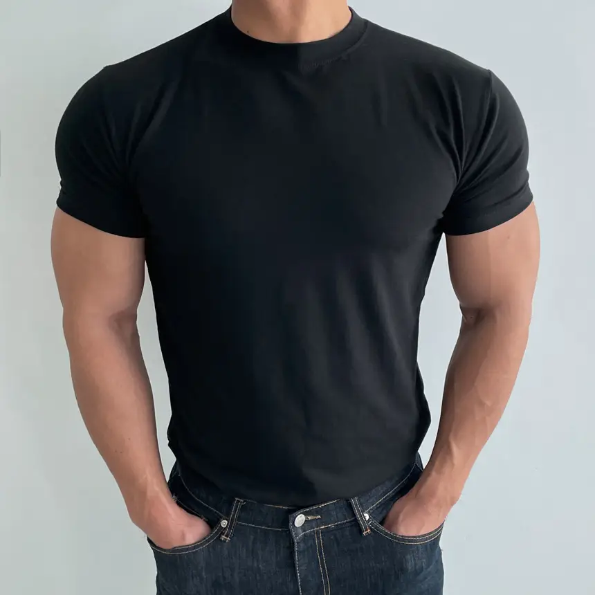 Men's White Fitness T-Shirt Short Sleeve Sweat Absorbing — feature 19