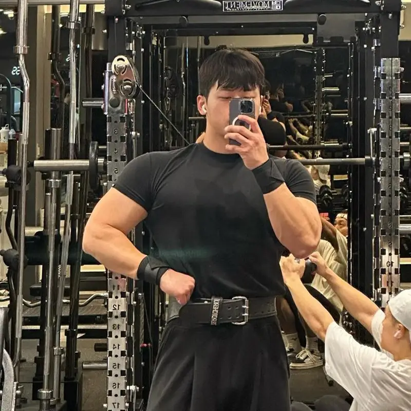 Men's White Fitness T-Shirt Short Sleeve Sweat Absorbing — feature 22