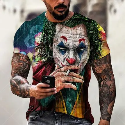 3D Digital Printed Men's T-Shirt with Fierce Beast Design