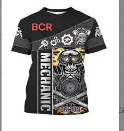 3D Digital Printed Men's T-Shirt with Fierce Beast Design