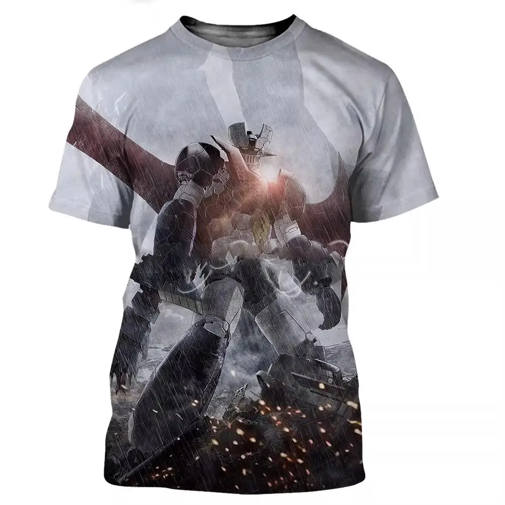 3D Digital Printed Men's T-Shirt with Fierce Beast Design