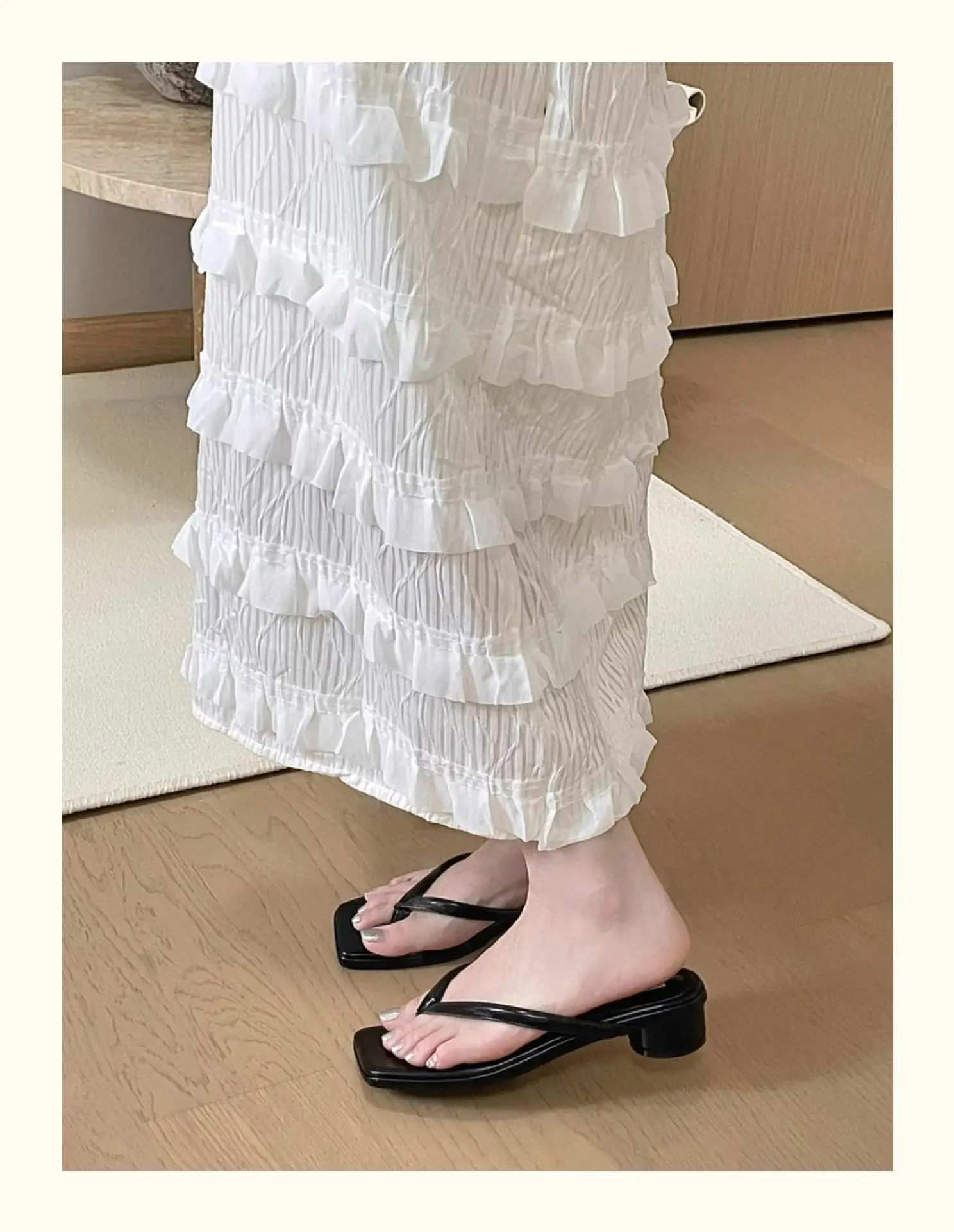 French Style Silver Flip Flops Women Summer — feature 10