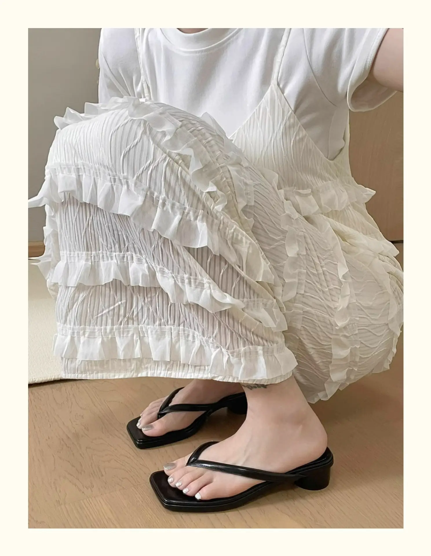 French Style Silver Flip Flops Women Summer — feature 12