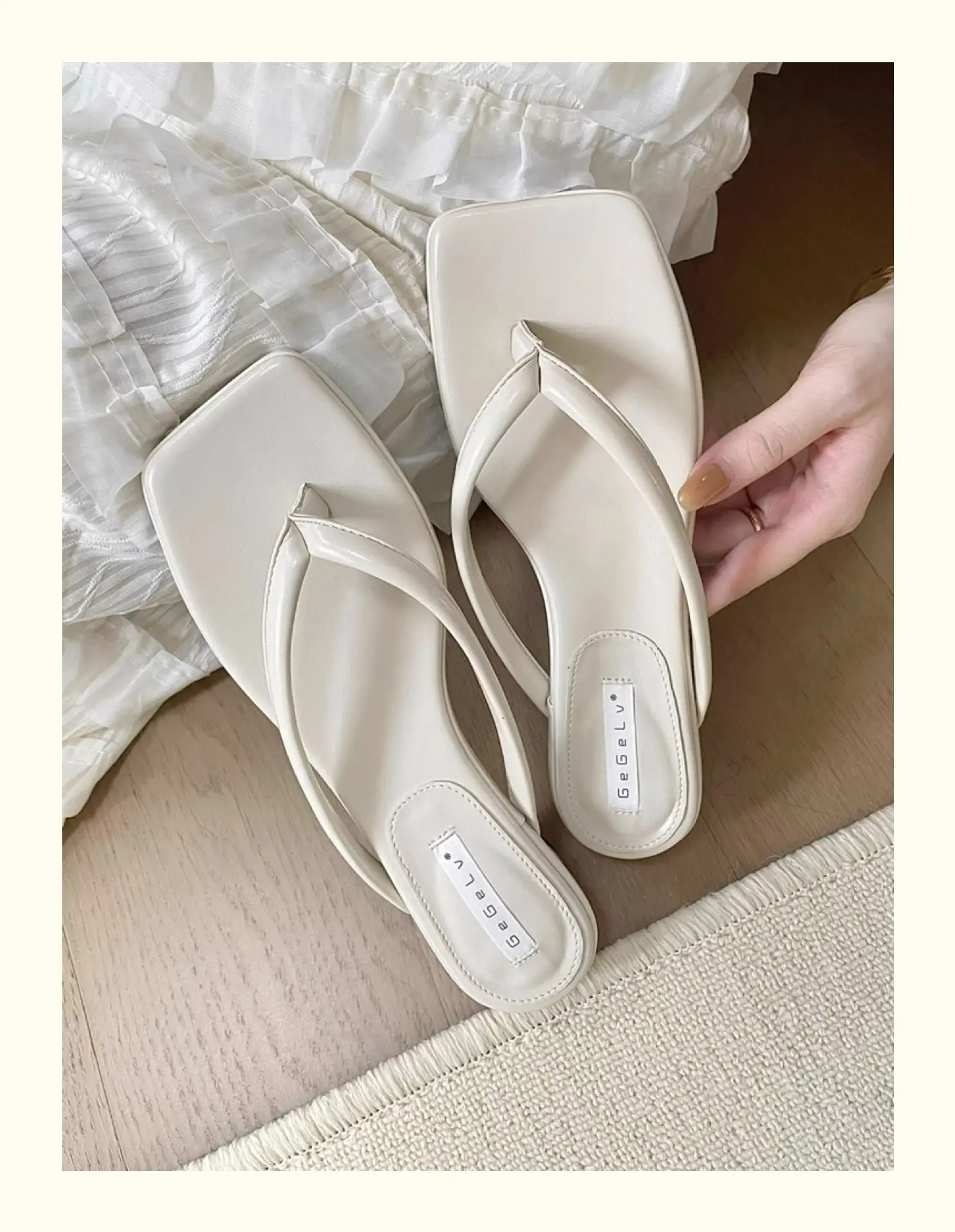 French Style Silver Flip Flops Women Summer — feature 21