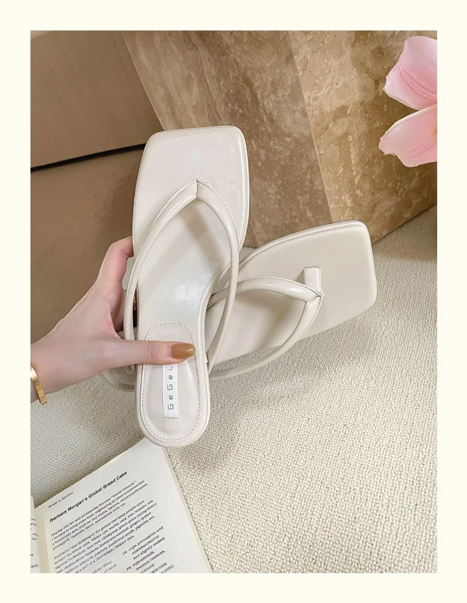 French Style Silver Flip Flops Women Summer — feature 22