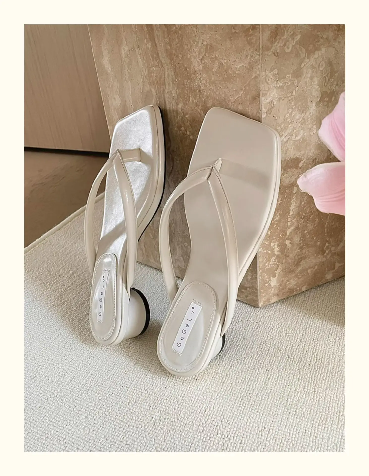 French Style Silver Flip Flops Women Summer — feature 23