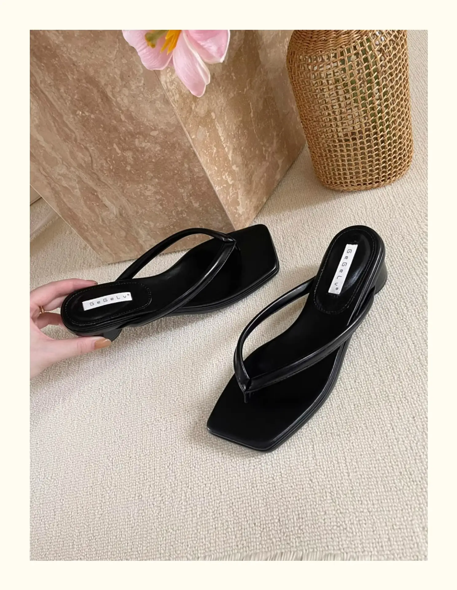 French Style Silver Flip Flops Women Summer — feature 26