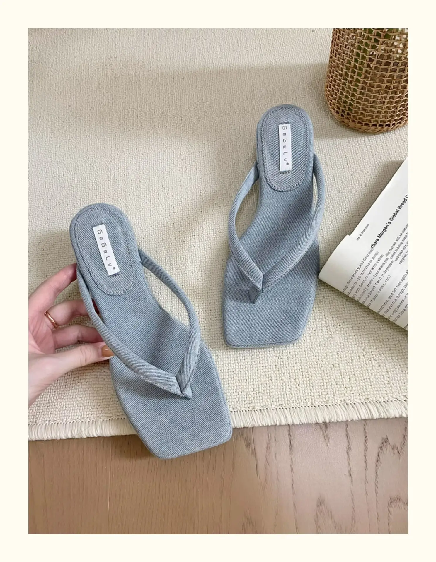 French Style Silver Flip Flops Women Summer — feature 27