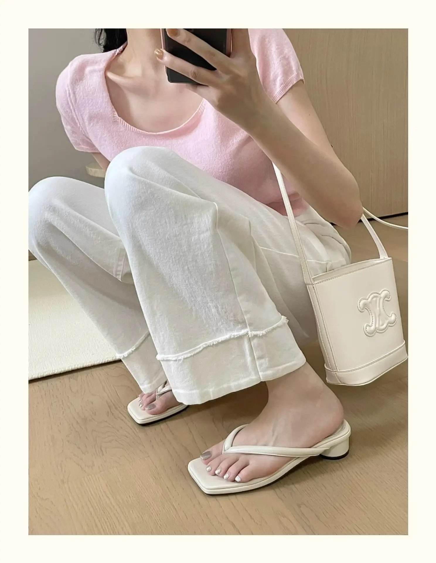 French Style Silver Flip Flops Women Summer — feature 9